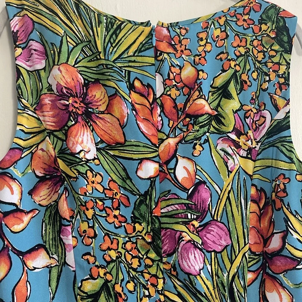 Talbots Floral Maxi Dress - Blue, Pink, Yellow, Green - Picture 4 of 6